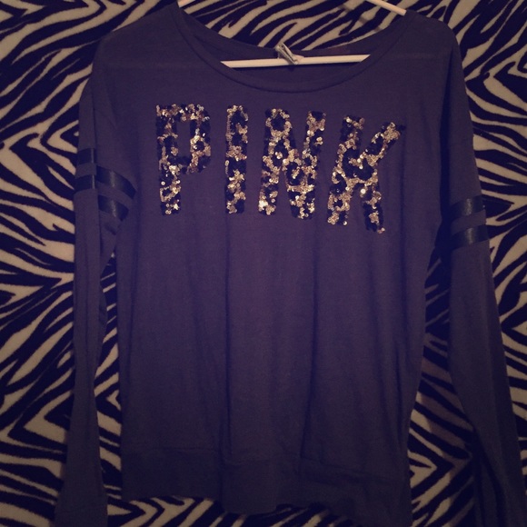 Victoria secret pink long sleeve bling t-shirt