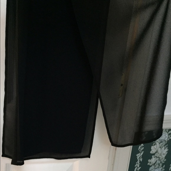 Elegant evening pants that look like full skirt - Picture 3 of 4