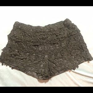 Black lace shorts NWOT
