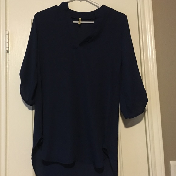 Navy, half sleeve blouse