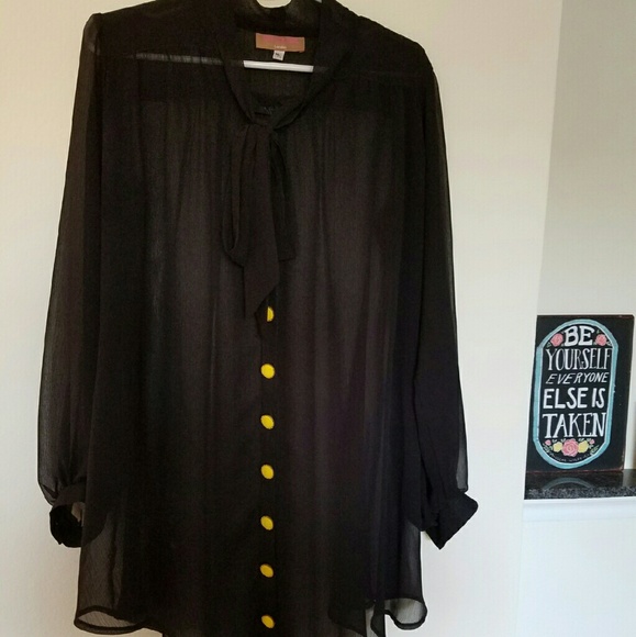 Black Overlay Dress M/L from Modcloth