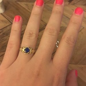Faux Gold and blue ring