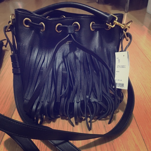 NWT! Brand new YSL fringe bucket bag