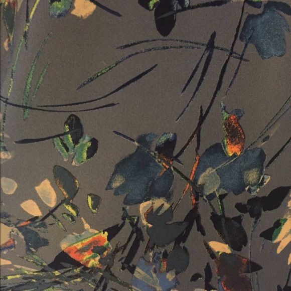 BCBGMaxazria 'Daniella' Blue Print Dress - Picture 2 of 4