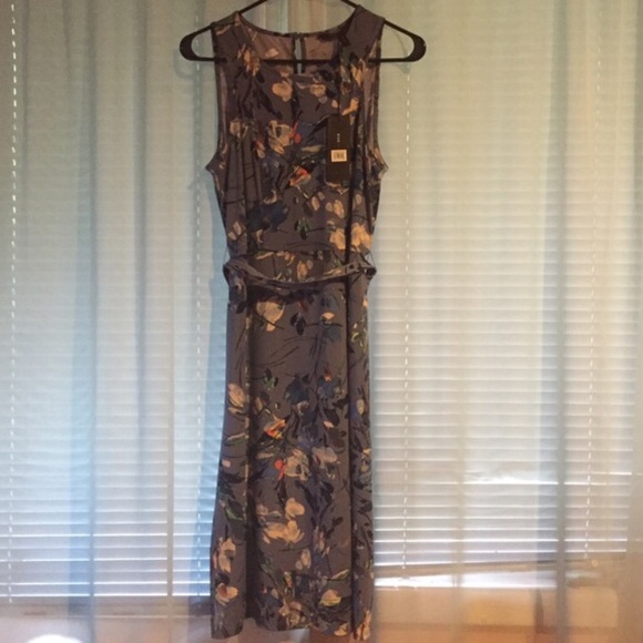 BCBGMaxazria 'Daniella' Blue Print Dress - Picture 4 of 4