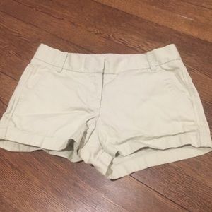 Jcrew very light green chino shorts