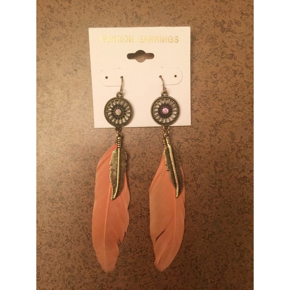 Vintage Feather Leaf Earrings