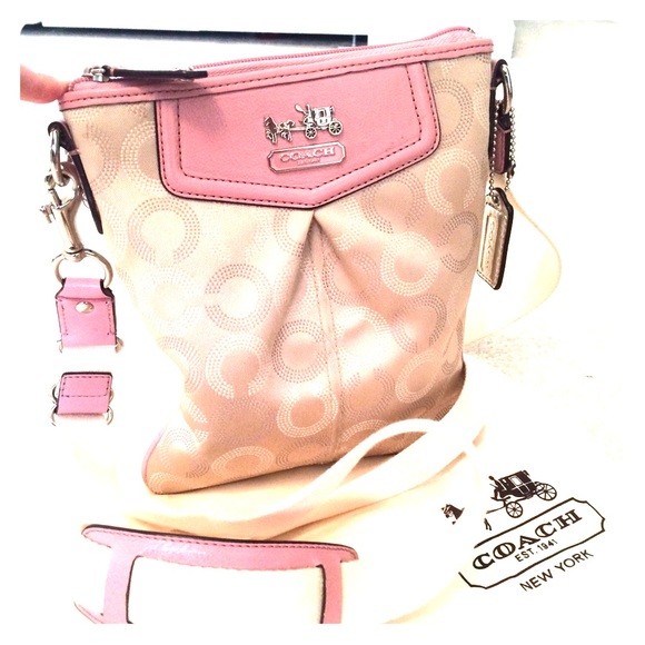 Coach signature fabric cross body bag