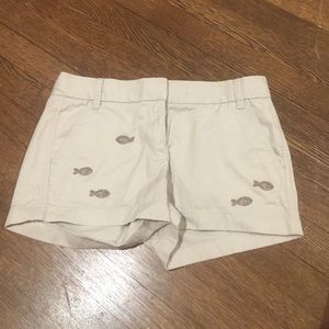 Jcrew chino shorts with fish