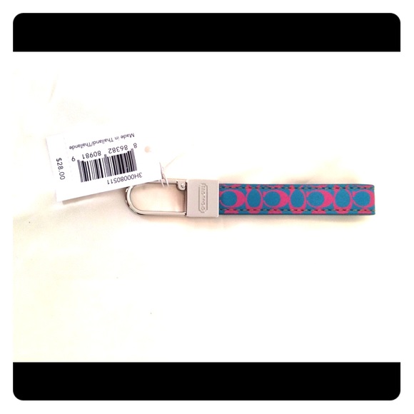 Coach signature key fob