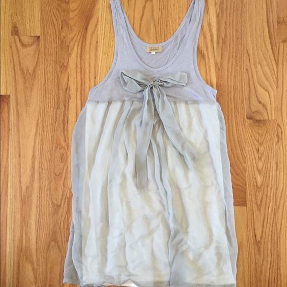 Light grey chiffon tank dress