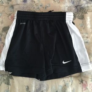 Black-and-white Nike shorts