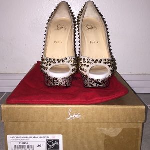Christian Louboutin lady peep spikes 150