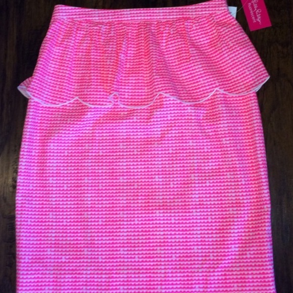 Lilly Pulitzer Gingham Peplum Skirt