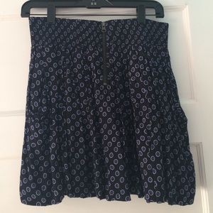 Nordstrom Zipper Polka Dot Skirt