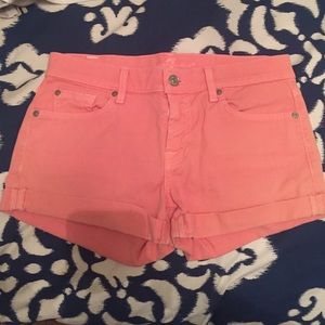 7 for all mankind coral shorts