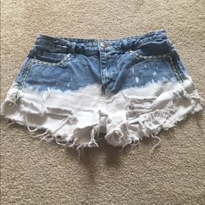 Free People Dip Dyed Shorts