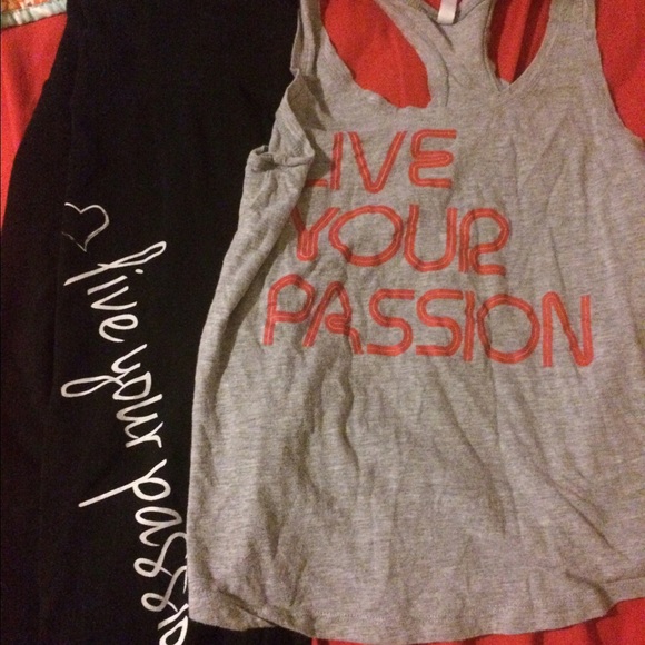 Fabletics Live Your Passion  tank and sweats sz M