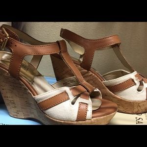 Michael Kors Wedges -Tan Leather