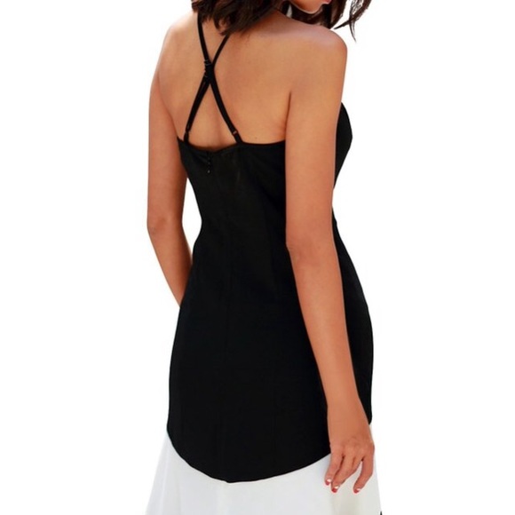 🆕Women's Classy Halter Black White Maxi Dresses - Picture 3 of 4