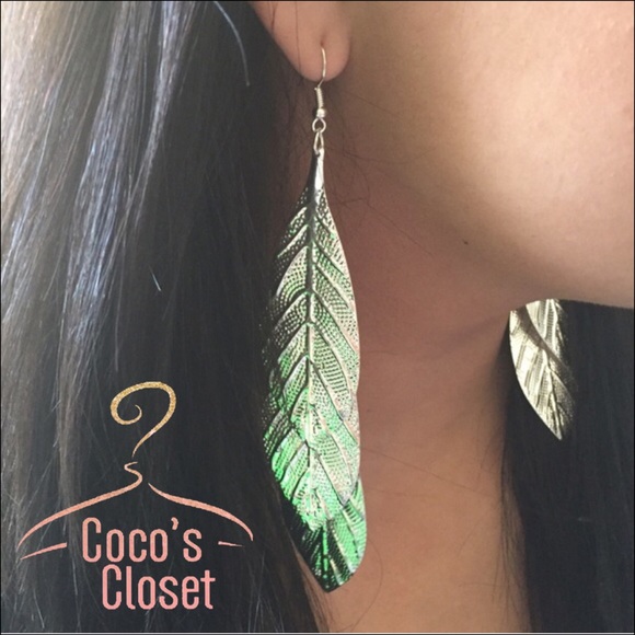 🔥Boho silver leaf earrings