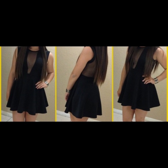 Black, mesh dress
