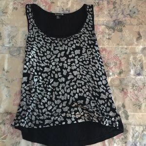 Grey speckled black tank
