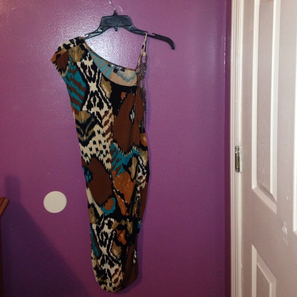 Multicolored Animal Print Mini Dress