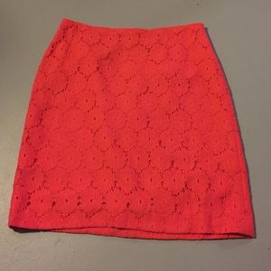Ann Taylor orange skirt