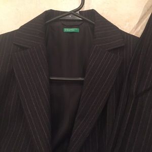 Benetton wool/cotton pant suit. Size 2/4