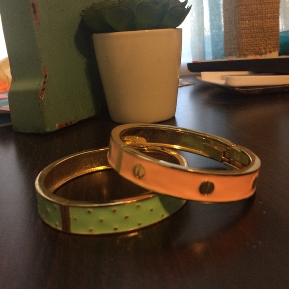 Turquoise and Pink gold bracelets