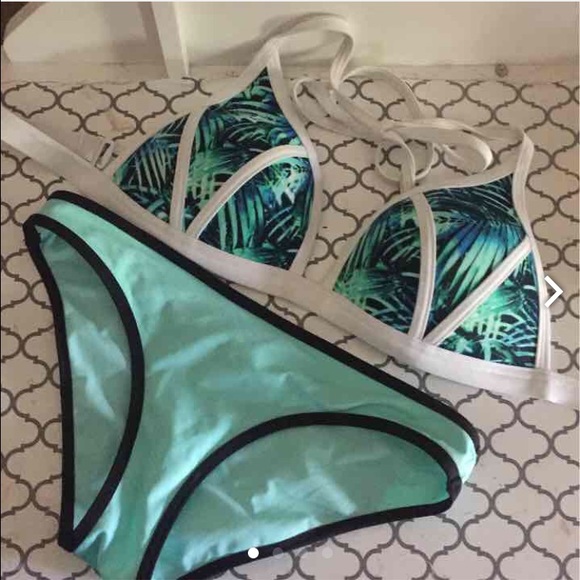Fern print bikini