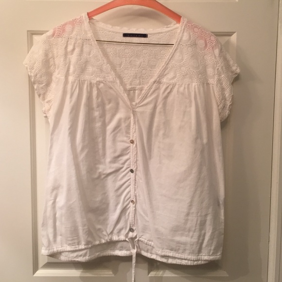 Velvet White Blouse