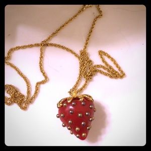 Kenneth Jay Lane Strawberry Necklace