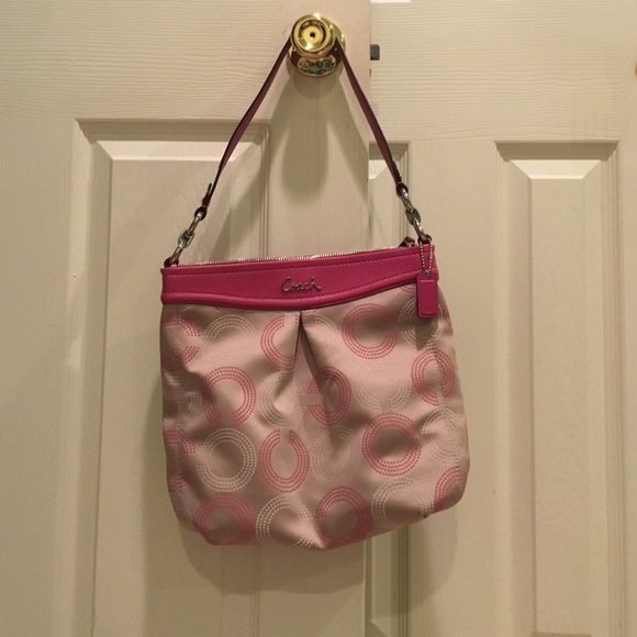 Pink/white/tan Coach Bag in perfect condition
