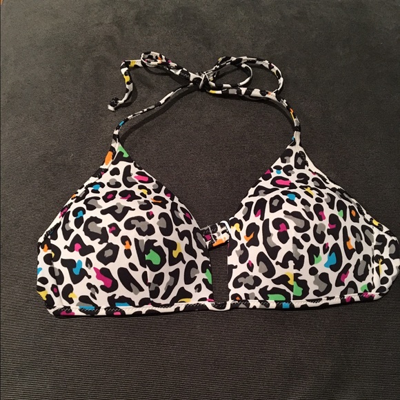 Victoria's Secret Pink leopard swim top M