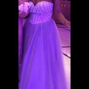 Silver prom dress