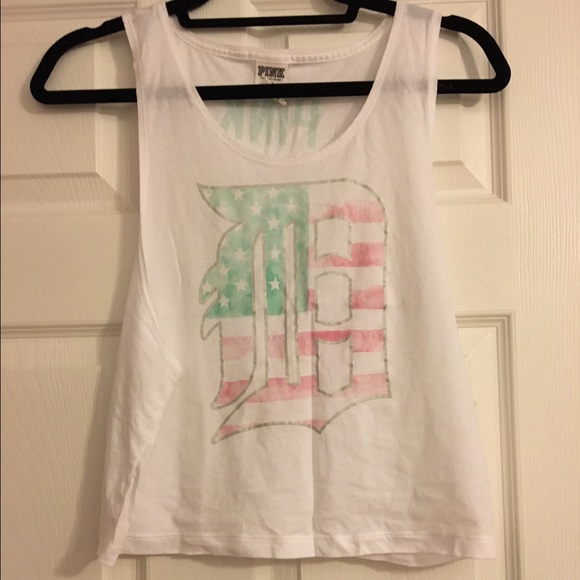 VS Pink Detroit Tigers crop top XS
