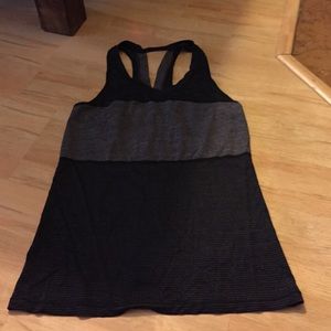 Lululemon black and grey running top