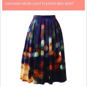 Chicwish Skirts - Chicwish Neon Light Midi Skirt Chicwish Skirts - Chicwish Neon Light Midi Skirt