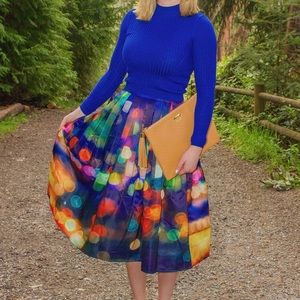 Chicwish Skirts - Chicwish Neon Light Midi Skirt Chicwish Skirts - Chicwish Neon Light Midi Skirt