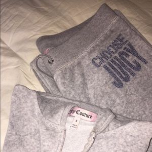 Grey JUICY COUTURE velour tracksuit