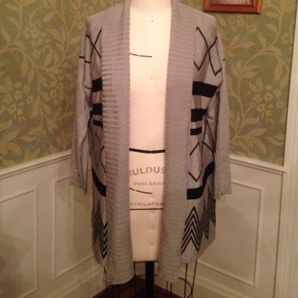 Black and grey cardigan