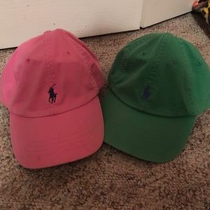 Pink & Green Polo hats