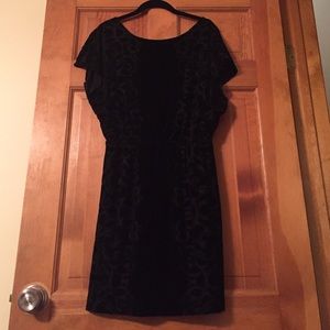 Black velvet dress