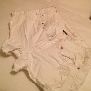 white denim shorts!