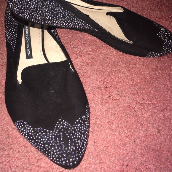 Black French Connection Flats - Picture 2 of 4