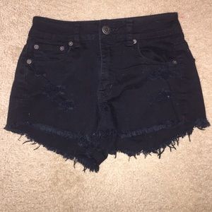 AE black denim short