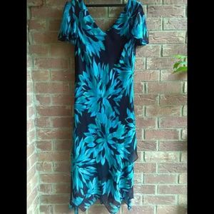 Eva Blue Dress Size 14 Fits Like 10