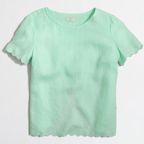 J. Crew Tops - 🎉HP🎉🆕J. Crew cross-back linen t-shirt